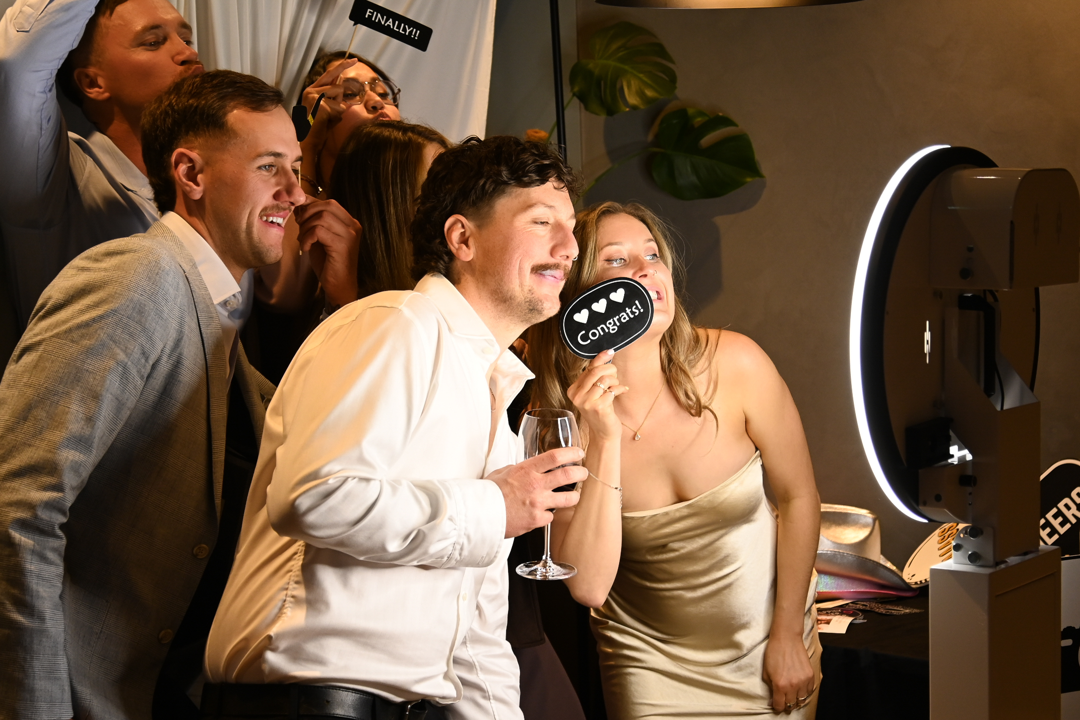 Friends enjoying a Znapbooth photo booth